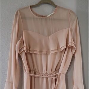 June & Hudson Surplice Sheer Blouses. Size M